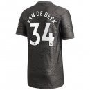 Maillot Manchester United NO.34 Van De Beek Exterieur 2020 2021 Noir