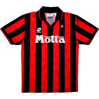 Thailande Maillot AC Milan Replica Domicile Retro 1993 1994 Noir Rouge Thailande Maillot AC Milan Replica Domicile Retro 1993 1994 Noir Rouge