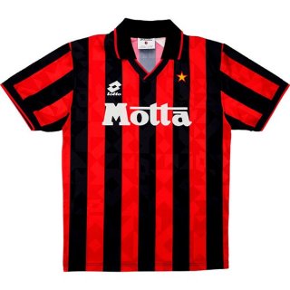 Thailande Maillot AC Milan Replica Domicile Retro 1993 1994 Noir Rouge