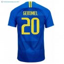 Maillot Brésil Exterieur Geromel 2018 Bleu