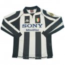 Maillot Juventus Domicile ML Retro 1997 1998 Noir Blanc