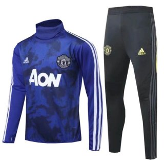 Survetement Manchester United 2019 2020 Bleu Noir Blanc Survetement Manchester United 2019 2020 Bleu Noir Blanc