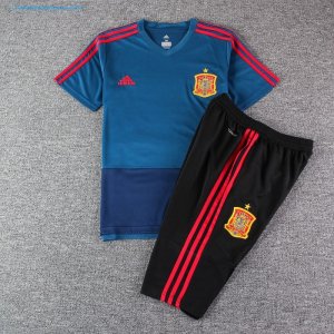 Maillot Entrainement Espagne Ensemble Complet 2018 Bleu