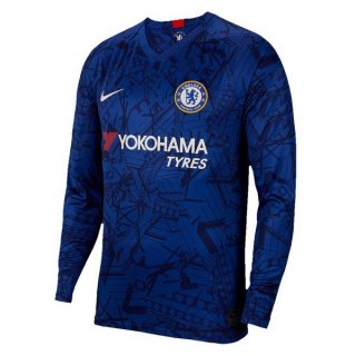Maillot Chelsea Domicile ML 2019 2020 Bleu Maillot Chelsea Domicile ML 2019 2020 Bleu