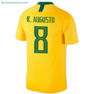 Maillot Brésil Domicile R.Augusto 2018 Jaune Maillot Brésil Domicile R.Augusto 2018 Jaune