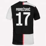 Maillot Juventus NO.17 Mandzukic Domicile 2019 2020 Blanc Noir