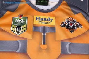 Maillot Rugby Wests Tigers 2017 2018 Jaune