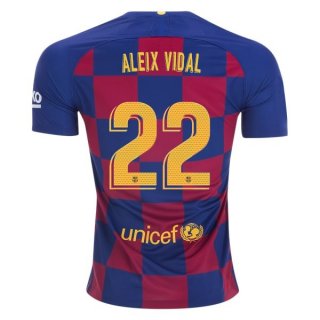 Maillot Barcelona NO.22 Aleix Vidal Domicile 2019 2020 Bleu Rouge Maillot Barcelona NO.22 Aleix Vidal Domicile 2019 2020 Bleu Rouge