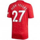 Maillot Manchester United NO.27 Alex Telles Domicile 2020 2021 Rouge