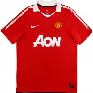 Maillot Manchester United Domicile Retro 2010 2011 Rouge