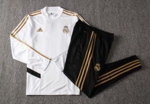 Survetement Real Madrid 2019 2020 Blanc Noir Jaune