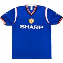 Thailande Maillot Manchester United Third Retro 1984 1986 Bleu