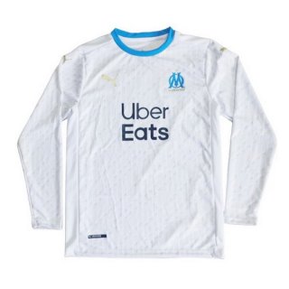 Thailande Maillot Marseille Domicile ML 2020 2021 Blanc