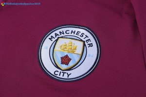 Survetement Manchester City 2017 2018 Rouge Marine Bleu