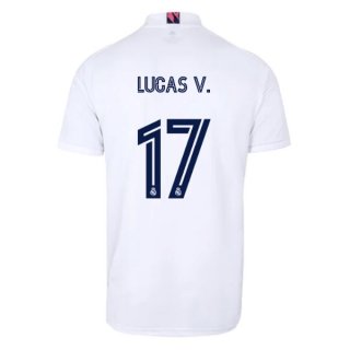 Maillot Real Madrid Domicile NO.17 Lucas V. 2020 2021 Blanc Maillot Real Madrid Domicile NO.17 Lucas V. 2020 2021 Blanc