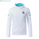 Sweat Shirt Capuche Real Madrid 2017 2018 Blanc Vert