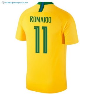 Maillot Brésil Domicile Romario 2018 Jaune