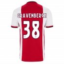 Maillot Ajax Domicile Gravenberch 2019 2020 Rouge