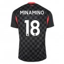 Maillot Liverpool NO.18 Minamino Third 2020 2021 Noir