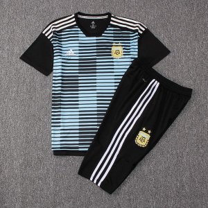 Maillot Entrainement Argentine Ensemble Complet 2018 Bleu Noir