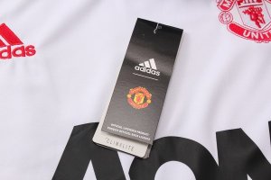 Entrainement Manchester United Ensemble Complet 2018 2019 Blanc Rouge