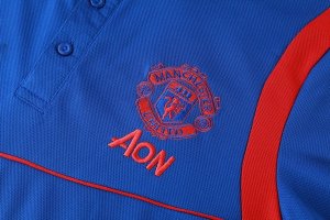 Polo Ensemble Complet Manchester United 2019 2020 Bleu Rouge