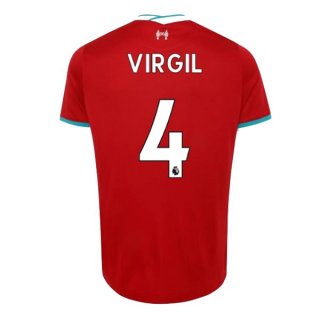 Maillot Liverpool NO.4 Virgil Domicile 2020 2021 Rouge Maillot Liverpool NO.4 Virgil Domicile 2020 2021 Rouge