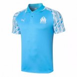 Polo Marseille 2020 2021 Bleu Clair Blanc