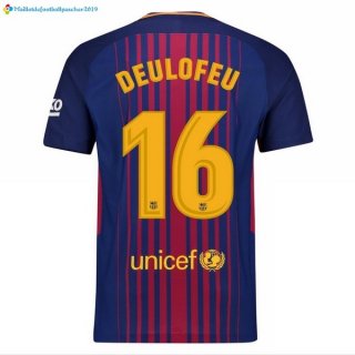 Maillot Barcelona Domicile Deulofeu 2017 2018