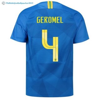 Maillot Brésil Exterieur Geromel 2018 Bleu Maillot Brésil Exterieur Geromel 2018 Bleu