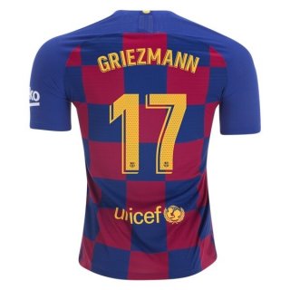 Maillot Barcelona NO.17 Griezmann Domicile 2019 2020 Bleu Rouge