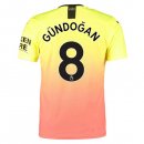 Maillot Manchester City NO.8 Gundogan Third 2019 2020 Orange