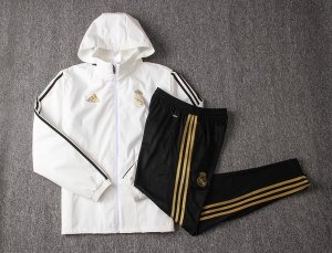 Coupe Vent Real Madrid Ensemble Complet 2019 2020 Blanc Noir