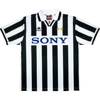 Maillot Juventus Domicile Retro 1995 1996 Negro Blanc