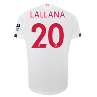 Maillot Liverpool NO.20 Lallana Exterieur 2019 2020 Blanc