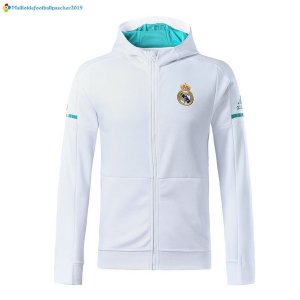 Sweat Shirt Capuche Real Madrid Enfant 2017 2018 Blanc