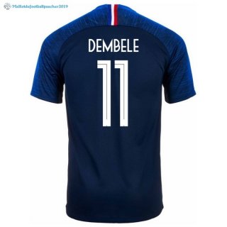 Maillot France Domicile Dembele 2018 Bleu