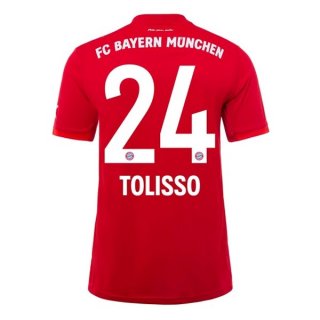 Maillot Bayern Munich NO.24 Tolisso Domicile 2019 2020 Rouge