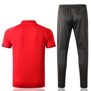 Polo Ensemble Complet Bayern Munich 2019 2020 Rouge Gris