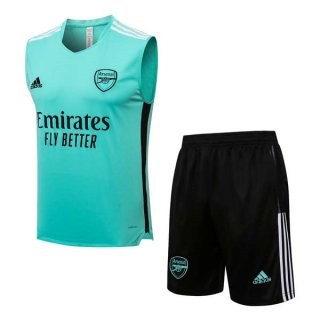 Maillot Arsenal Sans Manches 2022 Vert Noir Maillot Arsenal Sans Manches 2022 Vert Noir