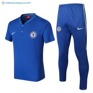 Polo Chelsea Ensemble Complet 2017 2018 Bleu Polo Chelsea Ensemble Complet 2017 2018 Bleu