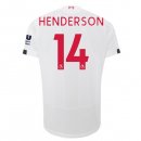 Maillot Liverpool NO.14 Henderson Exterieur 2019 2020 Blanc