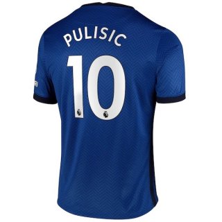 Maillot Chelsea NO.10 Pulisic Domicile 2020 2021 Bleu