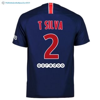 Maillot Paris Saint Germain Domicile T Silva 2018 2019 Bleu Maillot Paris Saint Germain Domicile T Silva 2018 2019 Bleu