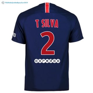 Maillot Paris Saint Germain Domicile T Silva 2018 2019 Bleu