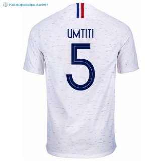 Maillot France Exterieur Umtiti 2018 Blanc