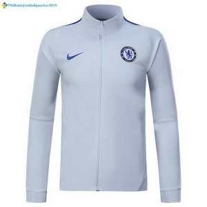 Survetement Chelsea 2017 2018 Gris Clair Bleu