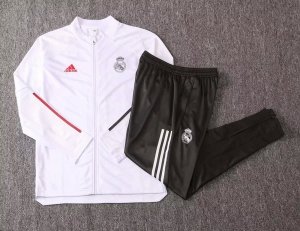 Survetement Real Madrid 2020 2021 Blanc Gris Rouge