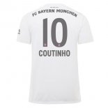 Maillot Bayern Munich NO.10 Coutinho Exterieur 2019 2020 Blanc