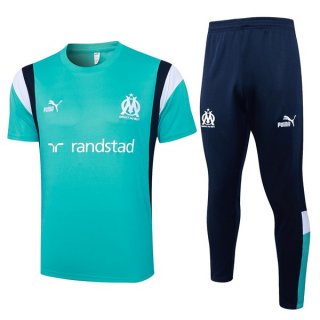 Thailande Maillot Marseille Ensemble Complet 2024 Bleu